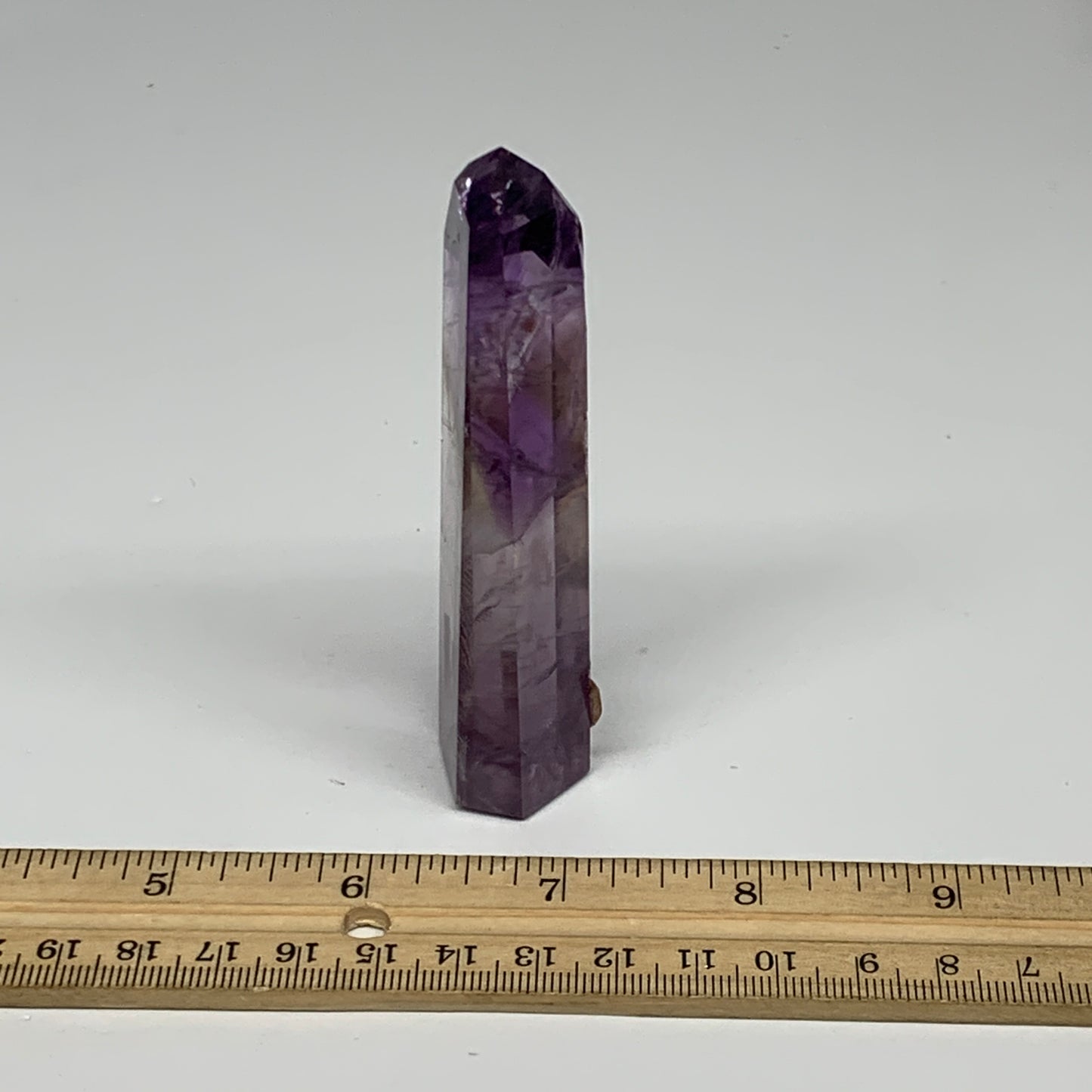 77.5g, 3.8"x1"x0.7", Natural Amethyst Tower Point Obelisk @Brazil, B32353