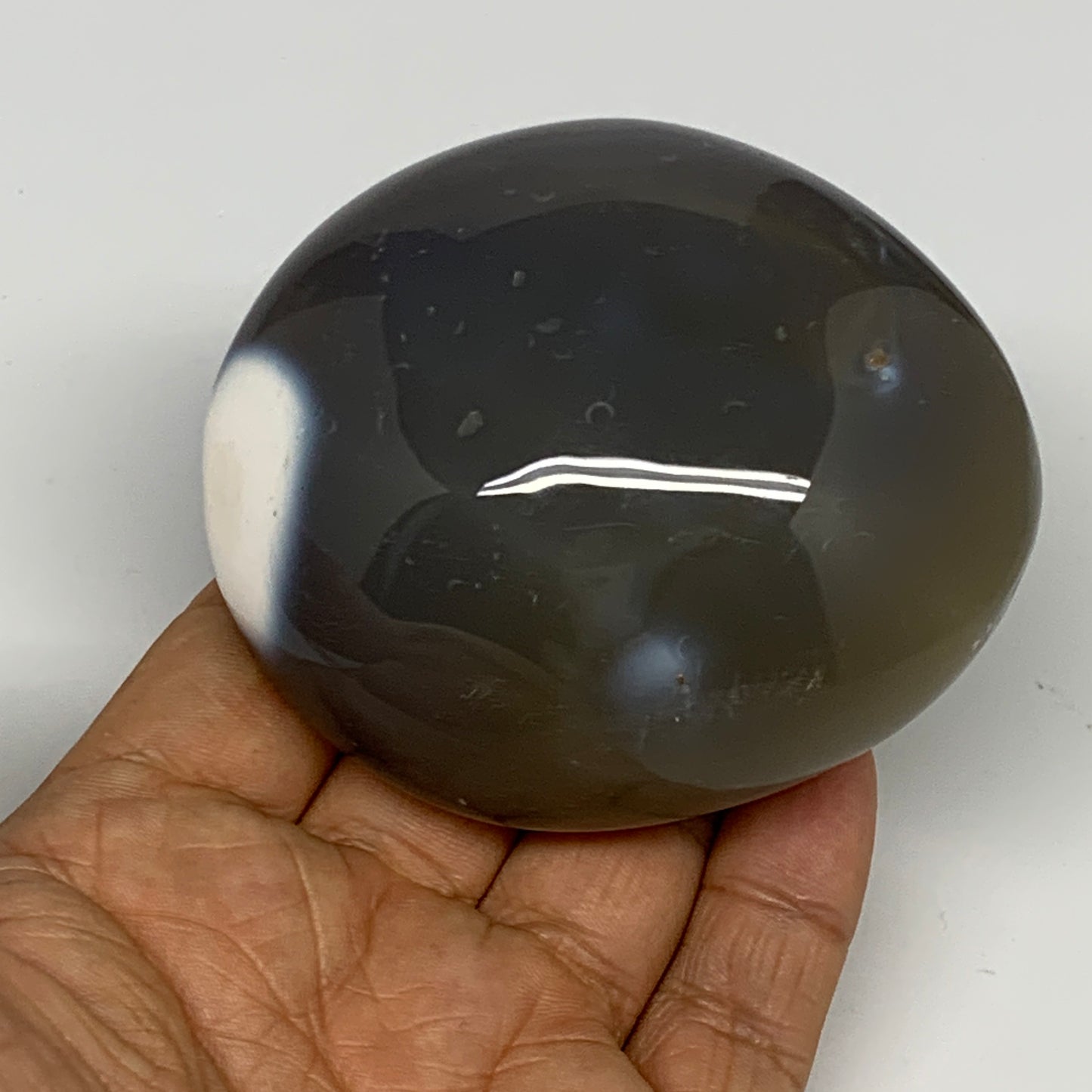 259.9g, 3"x2.6"x1.6" Orca Agate Palm-Stone Reiki Energy Crystal Reiki, B28637