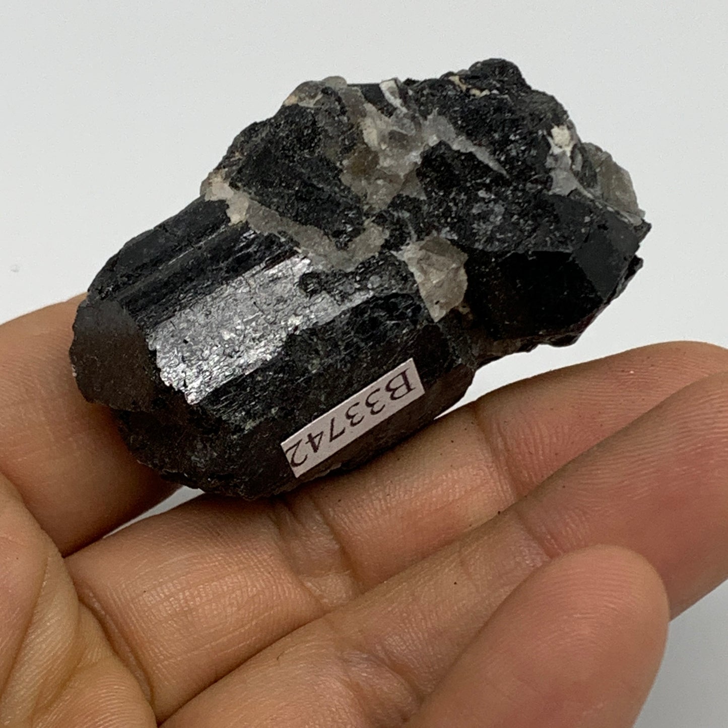 62.6g, 2.1"x1.3"x1.1", Natural Black Tourmaline Mineral Specimen, B33742