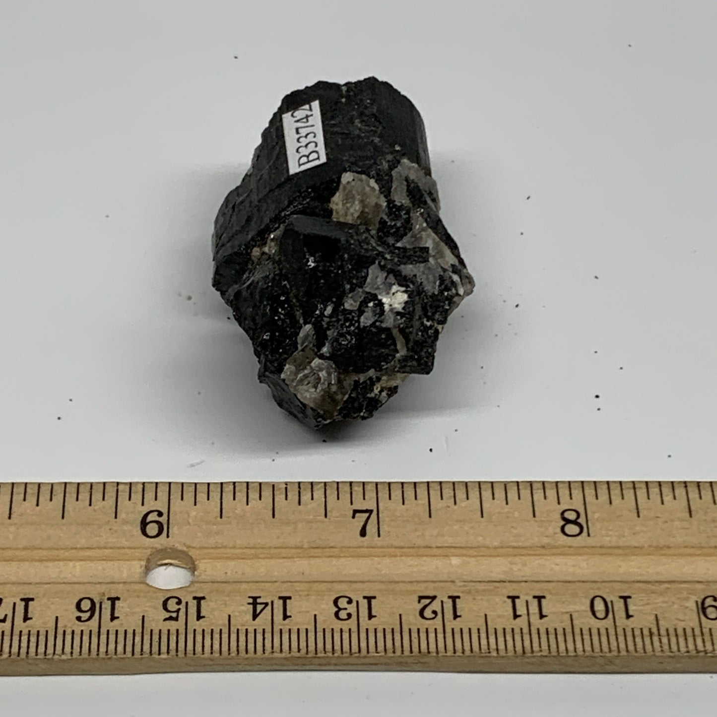 62.6g, 2.1"x1.3"x1.1", Natural Black Tourmaline Mineral Specimen, B33742