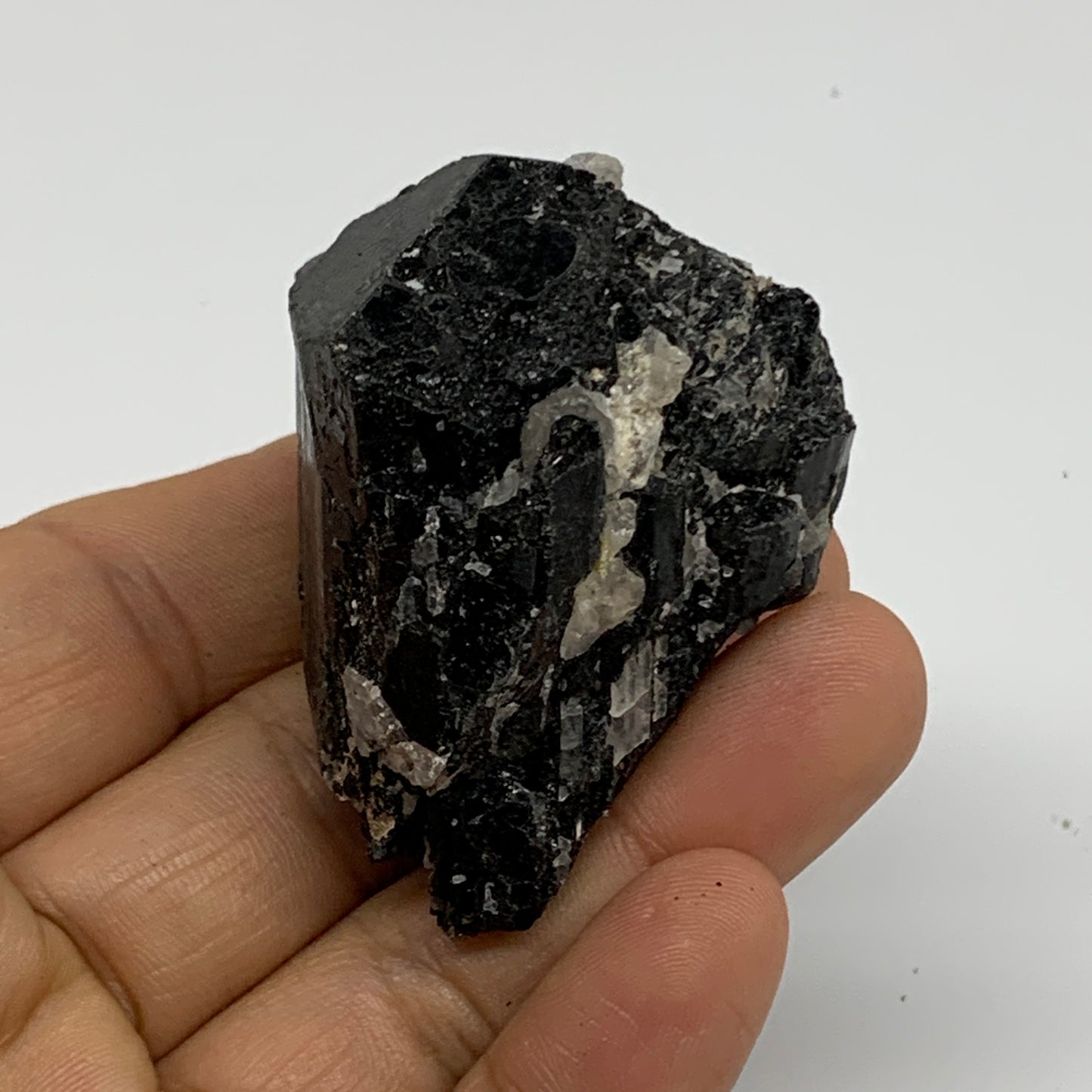 91.7g, 2"x1.5"x1.5", Natural Black Tourmaline Mineral Specimen, B33743