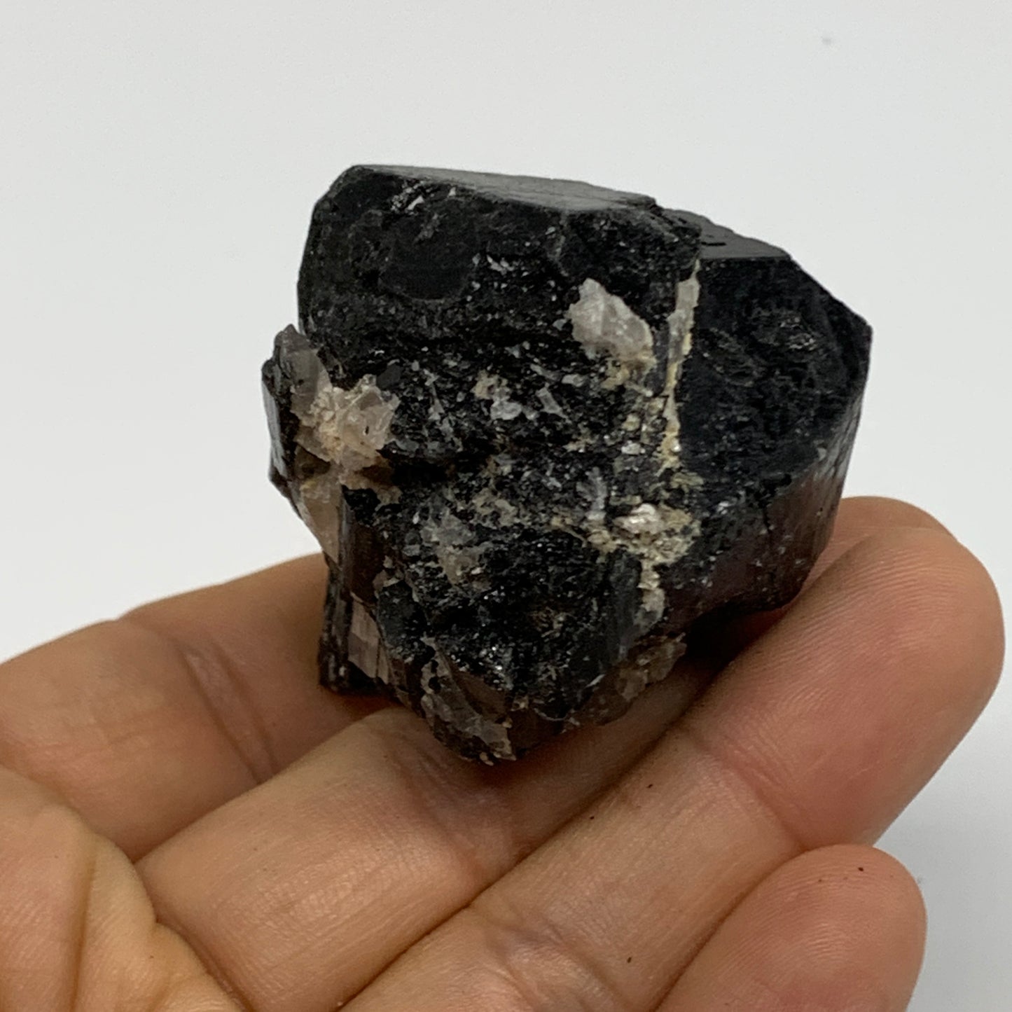 91.7g, 2"x1.5"x1.5", Natural Black Tourmaline Mineral Specimen, B33743