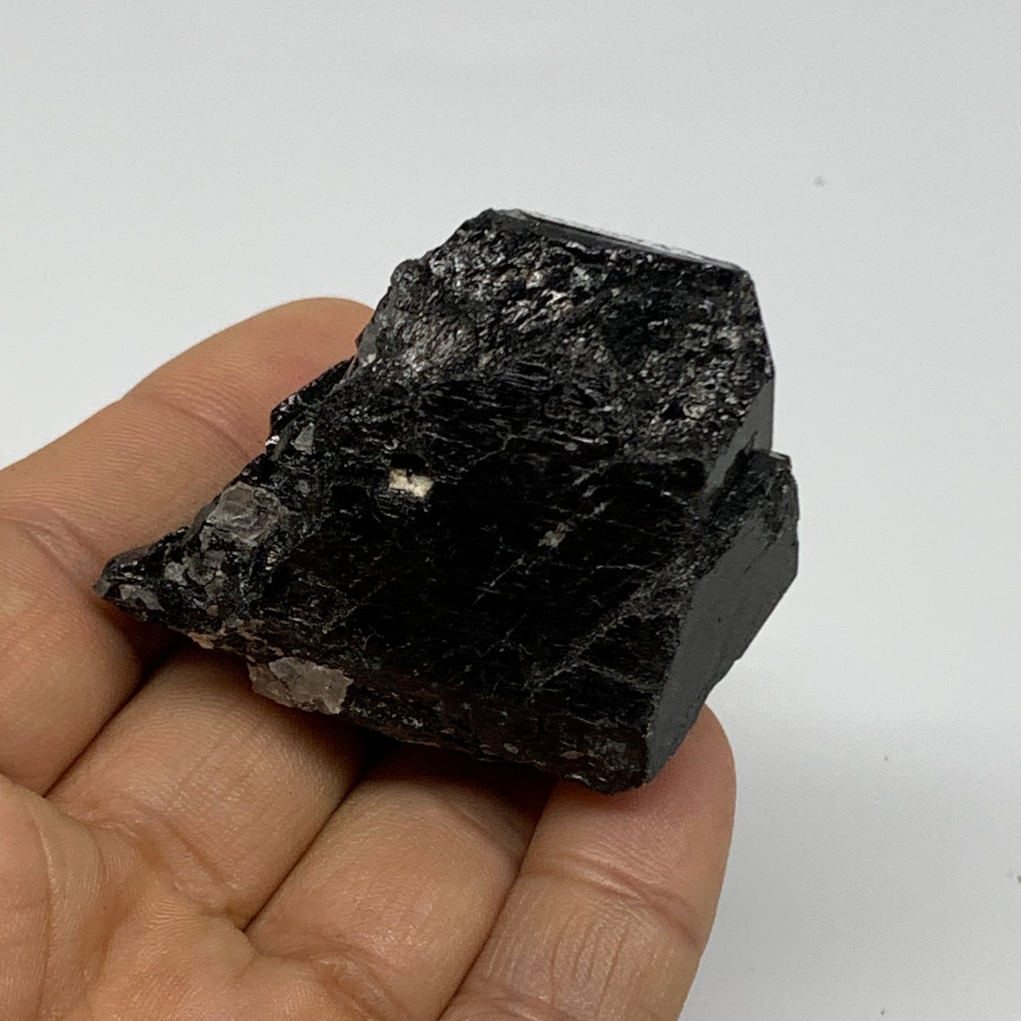 91.7g, 2"x1.5"x1.5", Natural Black Tourmaline Mineral Specimen, B33743