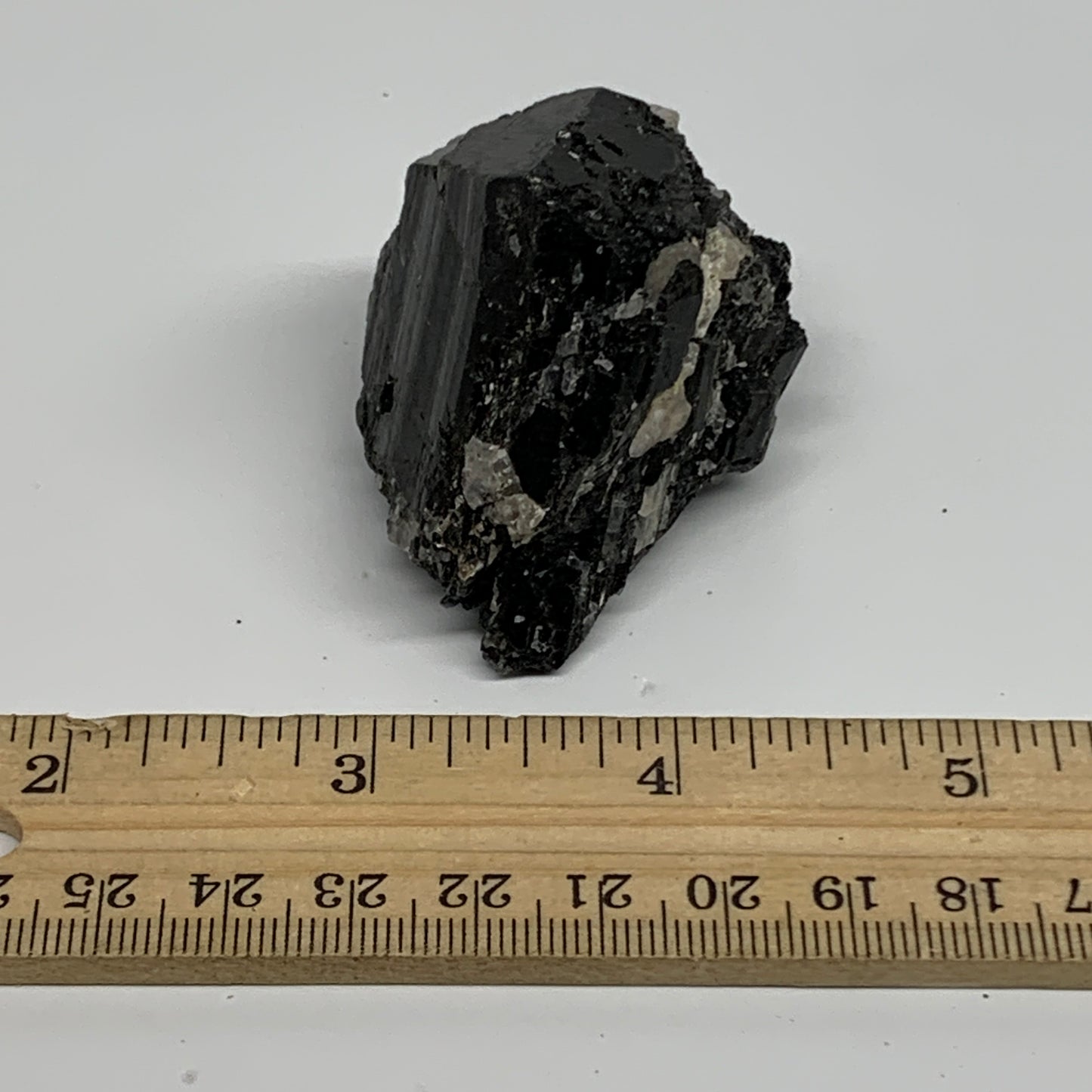 91.7g, 2"x1.5"x1.5", Natural Black Tourmaline Mineral Specimen, B33743