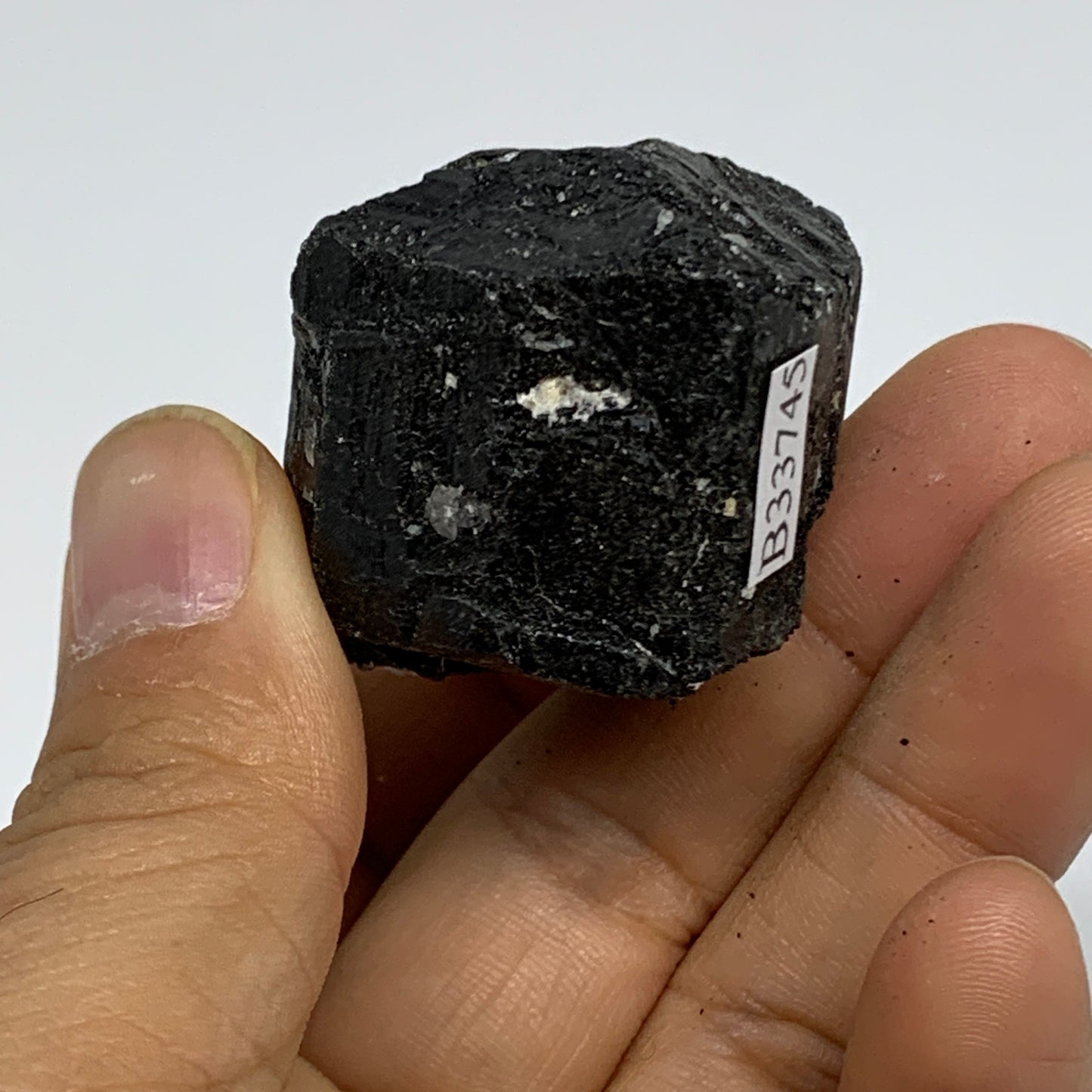 75g, 1.3"x1.5"x1.2", Natural Black Tourmaline Mineral Specimen, B33745