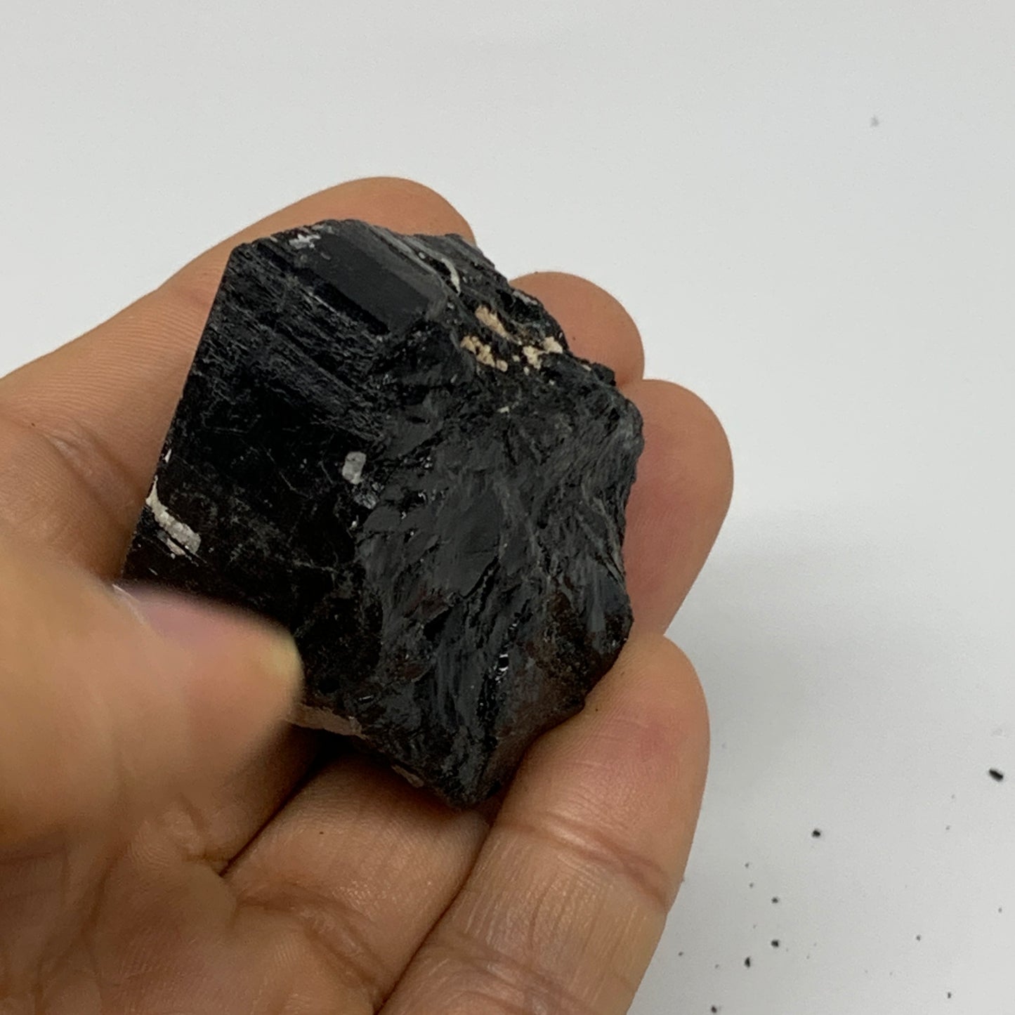 75.9g, 2"x1.5"x1", Natural Black Tourmaline Mineral Specimen, B33746