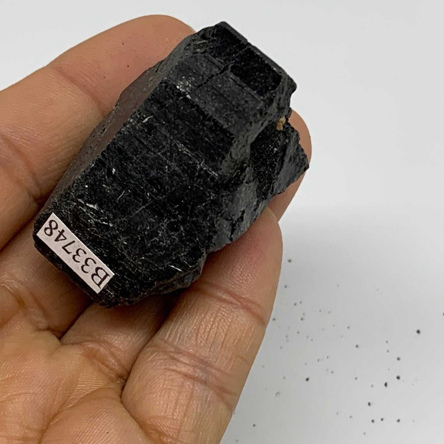 75.8g, 1.2"x1.8"x1.3", Natural Black Tourmaline Mineral Specimen, B33748