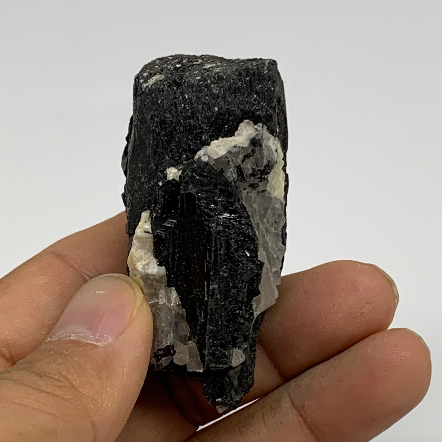 83.9g, 2.4"x1.4"x1", Natural Black Tourmaline Mineral Specimen, B33750