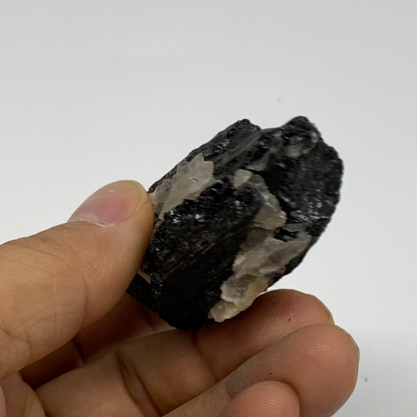 83.9g, 2.4"x1.4"x1", Natural Black Tourmaline Mineral Specimen, B33750