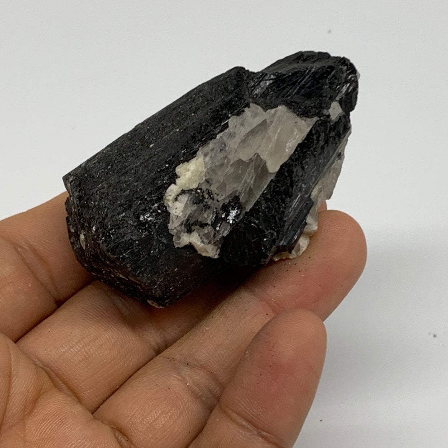 83.9g, 2.4"x1.4"x1", Natural Black Tourmaline Mineral Specimen, B33750