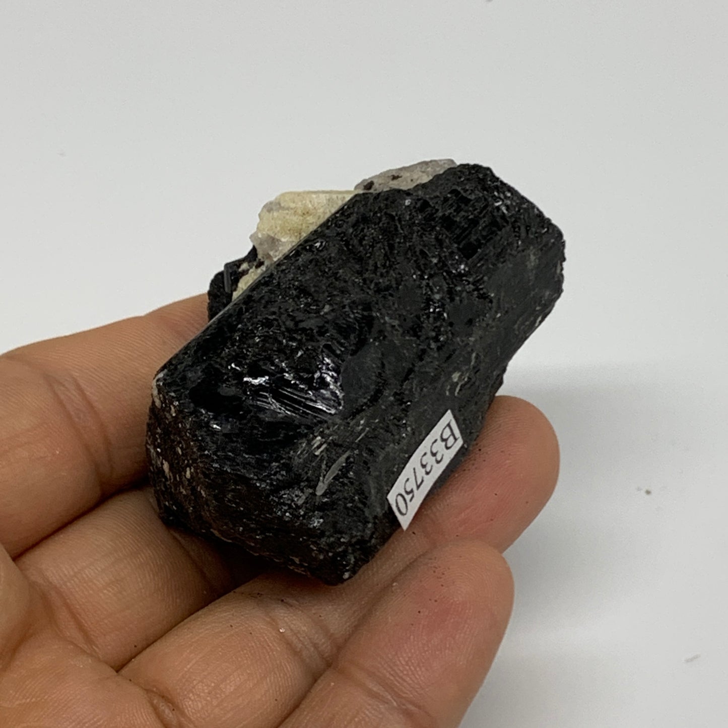 83.9g, 2.4"x1.4"x1", Natural Black Tourmaline Mineral Specimen, B33750