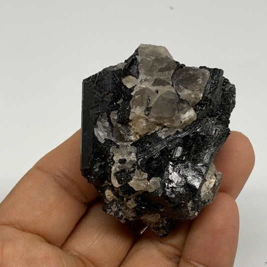 73.9g, 2.2"x1.7"x1.2", Natural Black Tourmaline Mineral Specimen, B33751