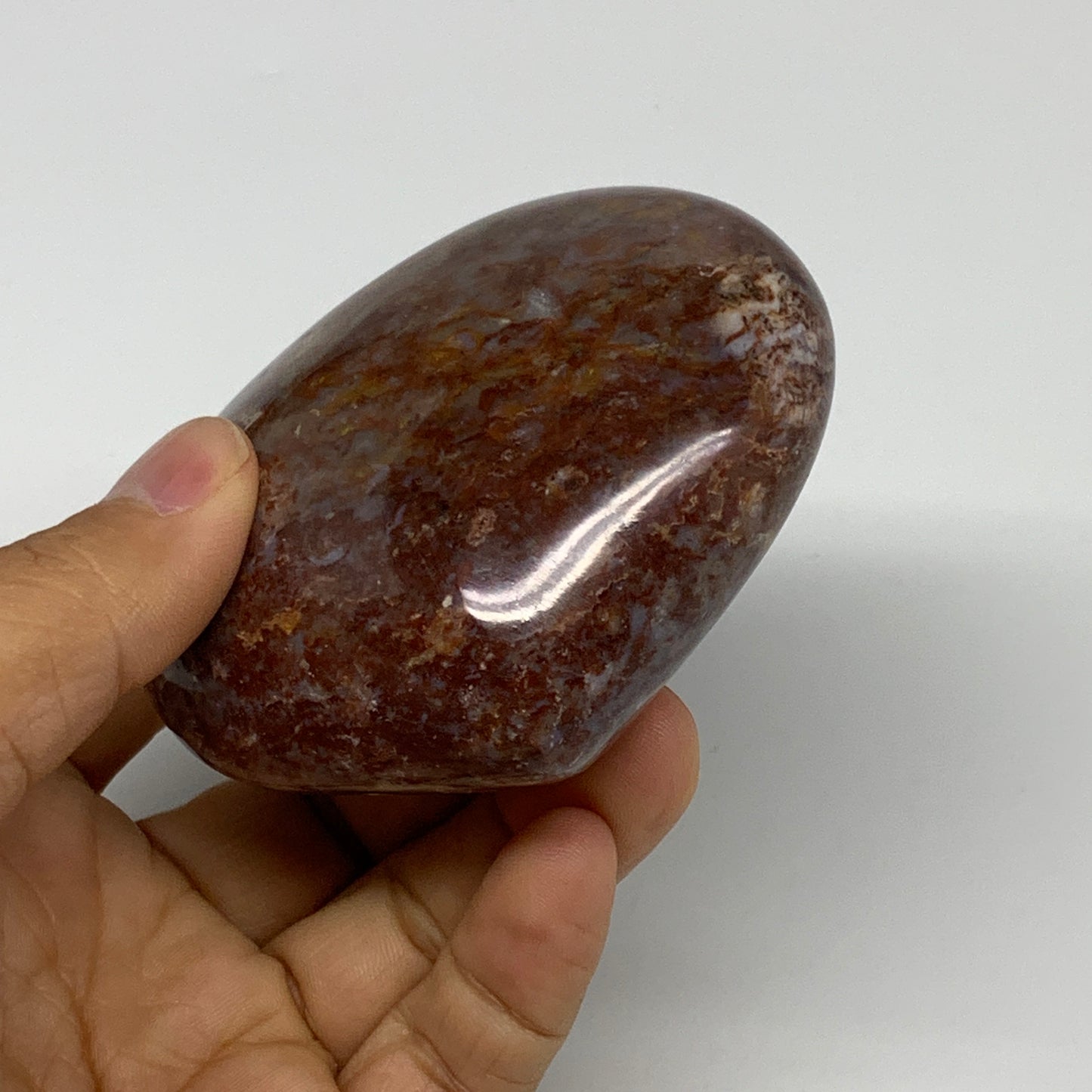 0.58 lbs, 2.7"x3.1"x1.4" Ocean Jasper Heart Polished Healing Crystal, B30935