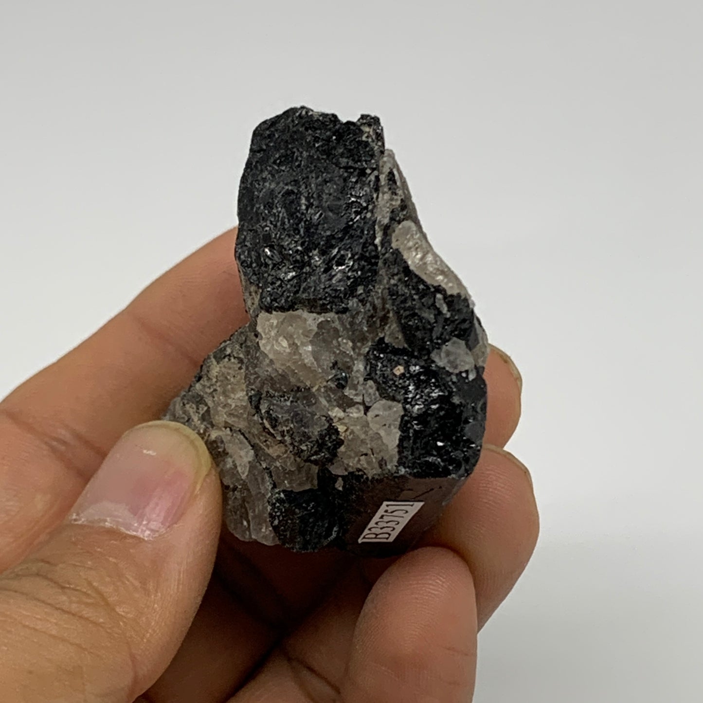 73.9g, 2.2"x1.7"x1.2", Natural Black Tourmaline Mineral Specimen, B33751