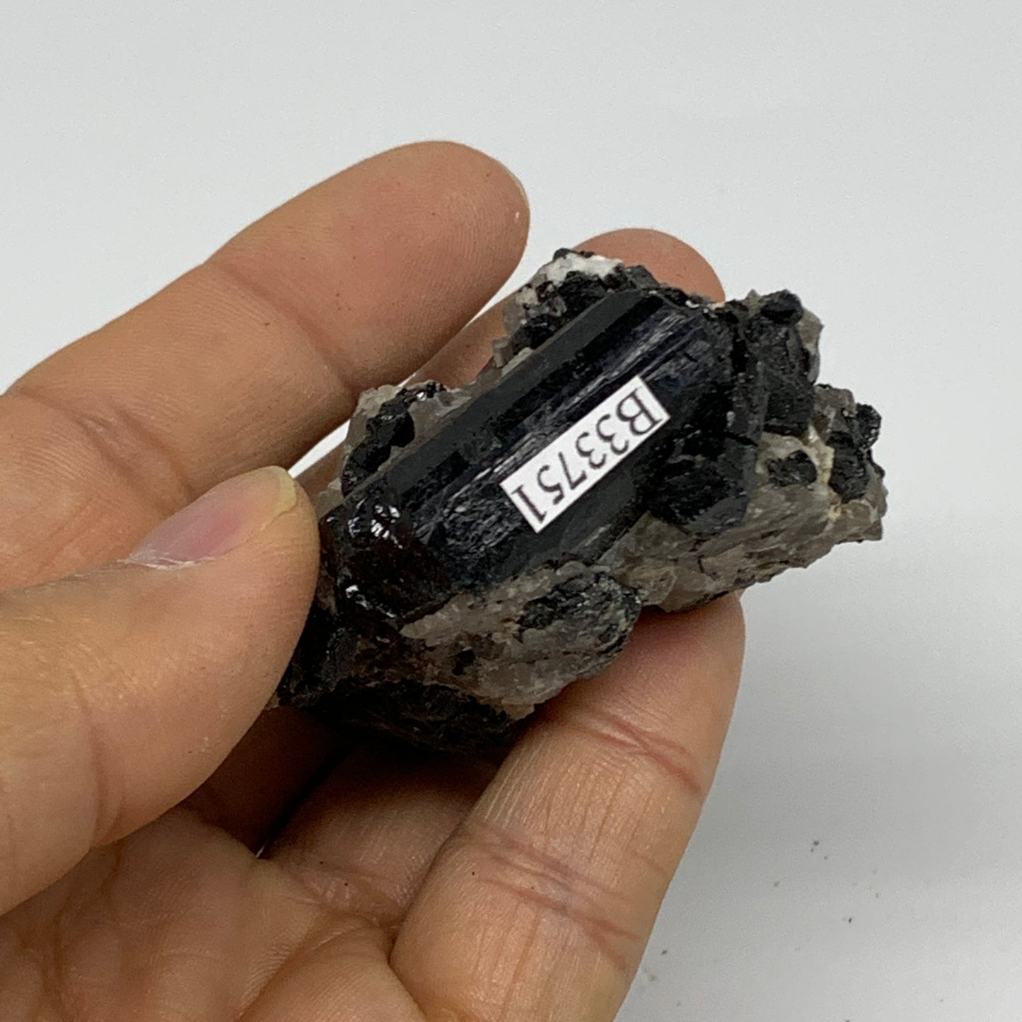 73.9g, 2.2"x1.7"x1.2", Natural Black Tourmaline Mineral Specimen, B33751