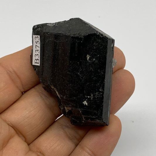 73.9g, 2"x1.5"x1", Natural Black Tourmaline Mineral Specimen, B33753