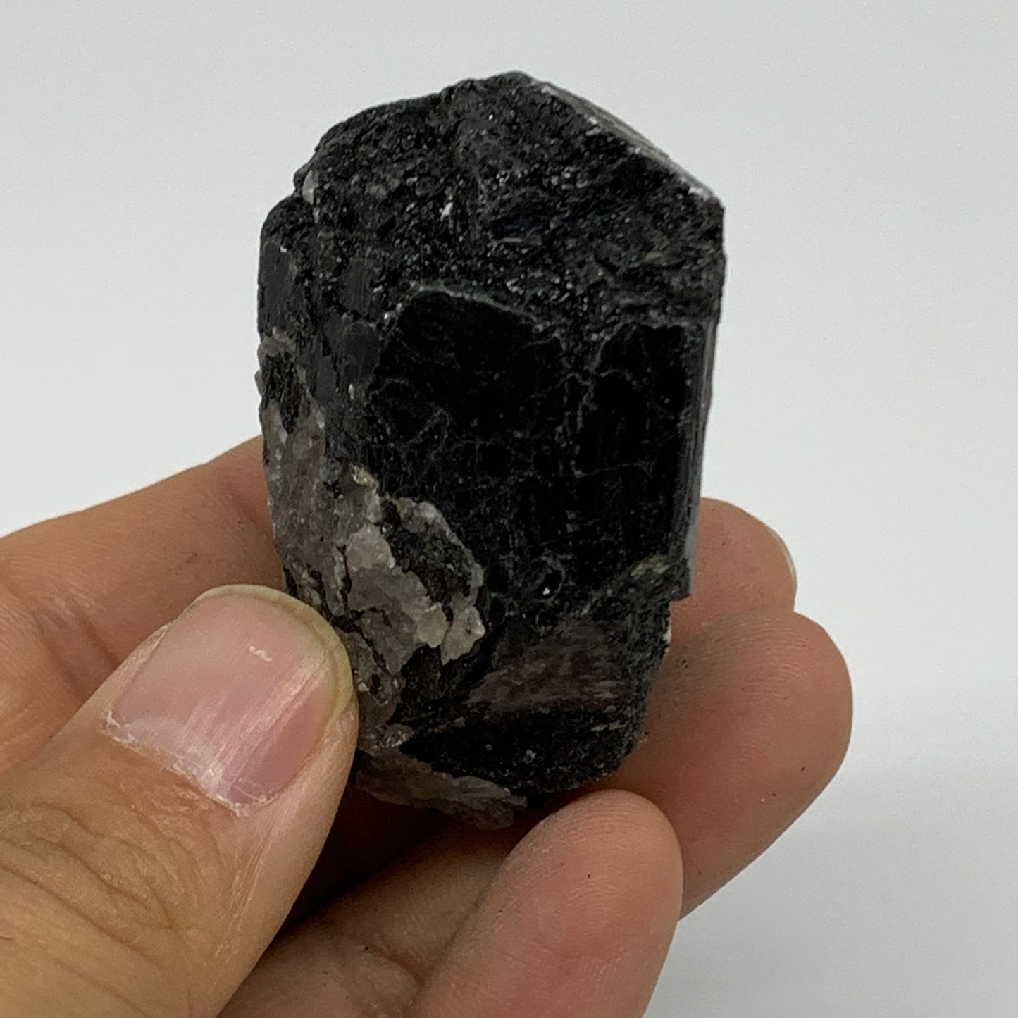 91.1g, 2.1"x1.5"x1.1", Natural Black Tourmaline Mineral Specimen, B33755