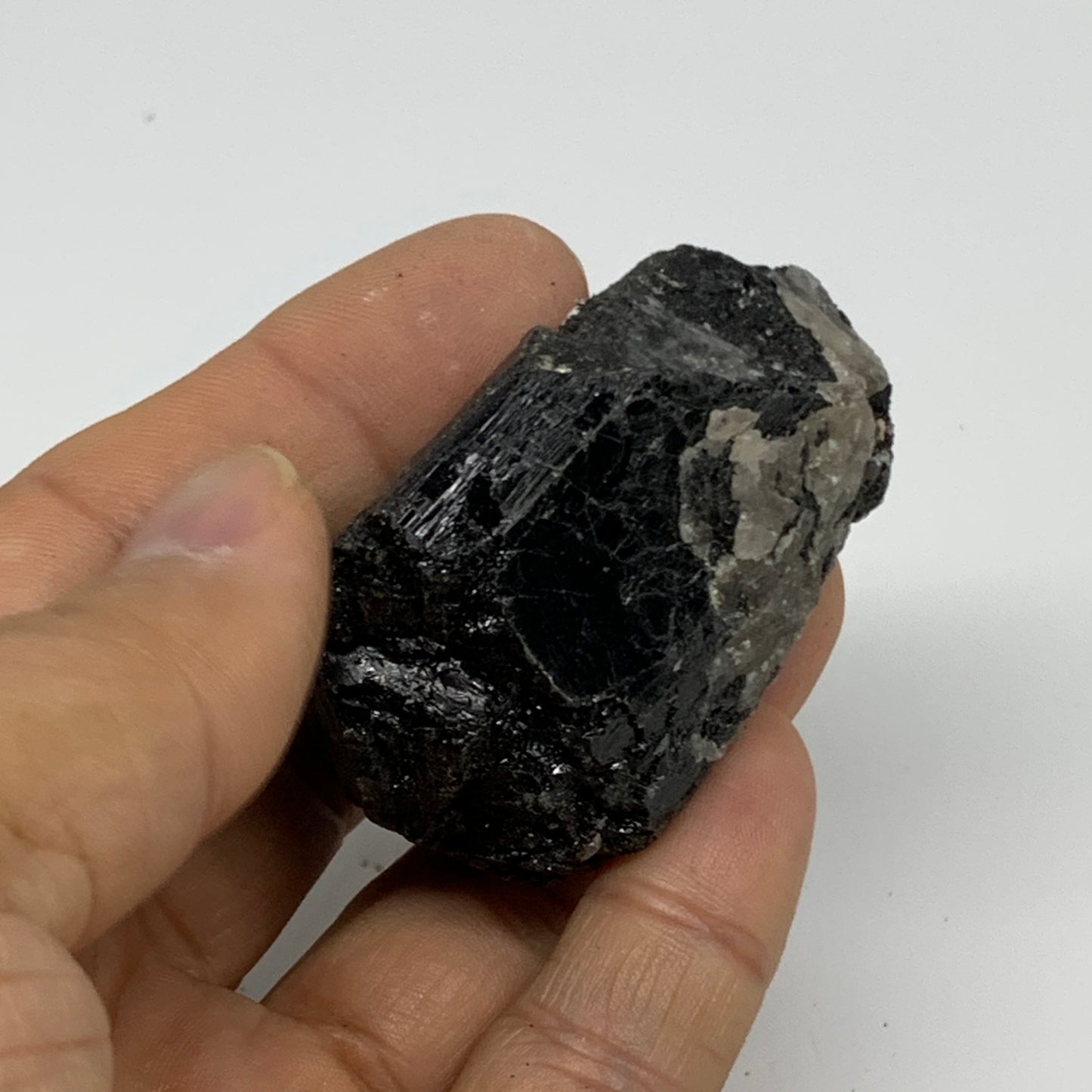 91.1g, 2.1"x1.5"x1.1", Natural Black Tourmaline Mineral Specimen, B33755