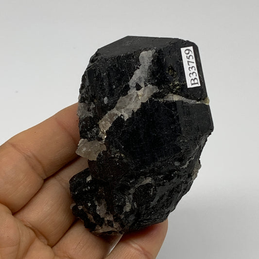 189.9g, 2.8"x1.9"x1.5", Natural Black Tourmaline Mineral Specimen, B33759