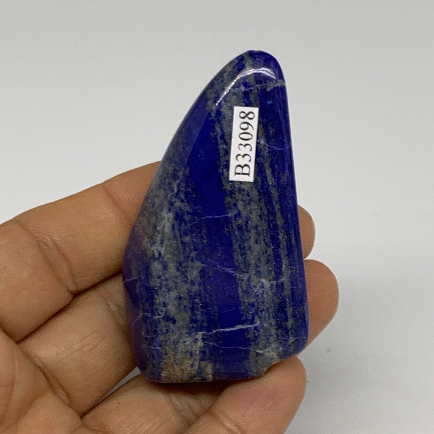 62.9g, 2.5"x1.5"x0.7",  Natural Freeform Lapis Lazuli from Afghanistan, B33098