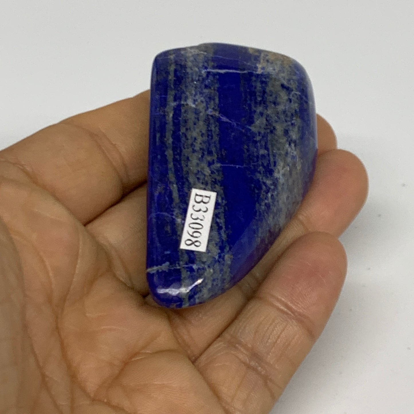 62.9g, 2.5"x1.5"x0.7",  Natural Freeform Lapis Lazuli from Afghanistan, B33098