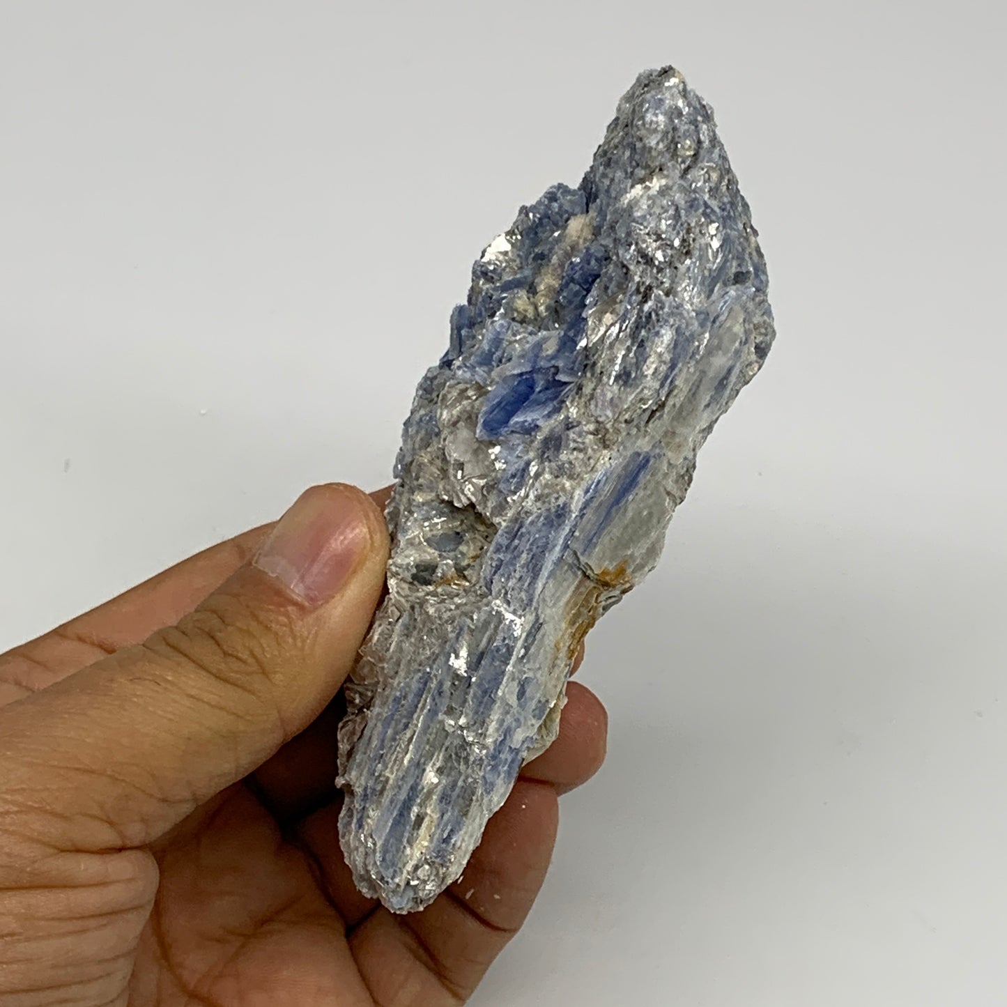 189.2g, 4.2"x2.1"x1.2", Rough Raw Blue Kyanite Chunk Mineral @Brazil, B28768