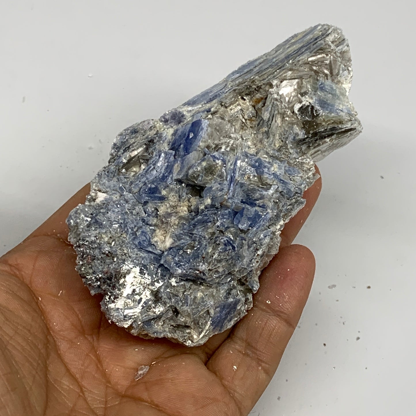 189.2g, 4.2"x2.1"x1.2", Rough Raw Blue Kyanite Chunk Mineral @Brazil, B28768