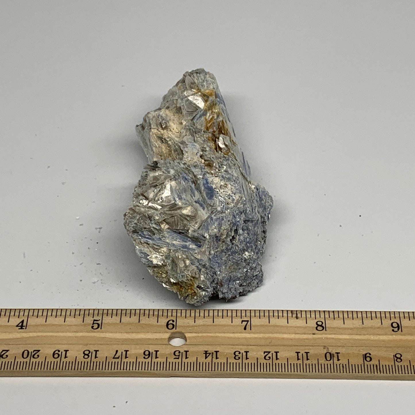 189.2g, 4.2"x2.1"x1.2", Rough Raw Blue Kyanite Chunk Mineral @Brazil, B28768