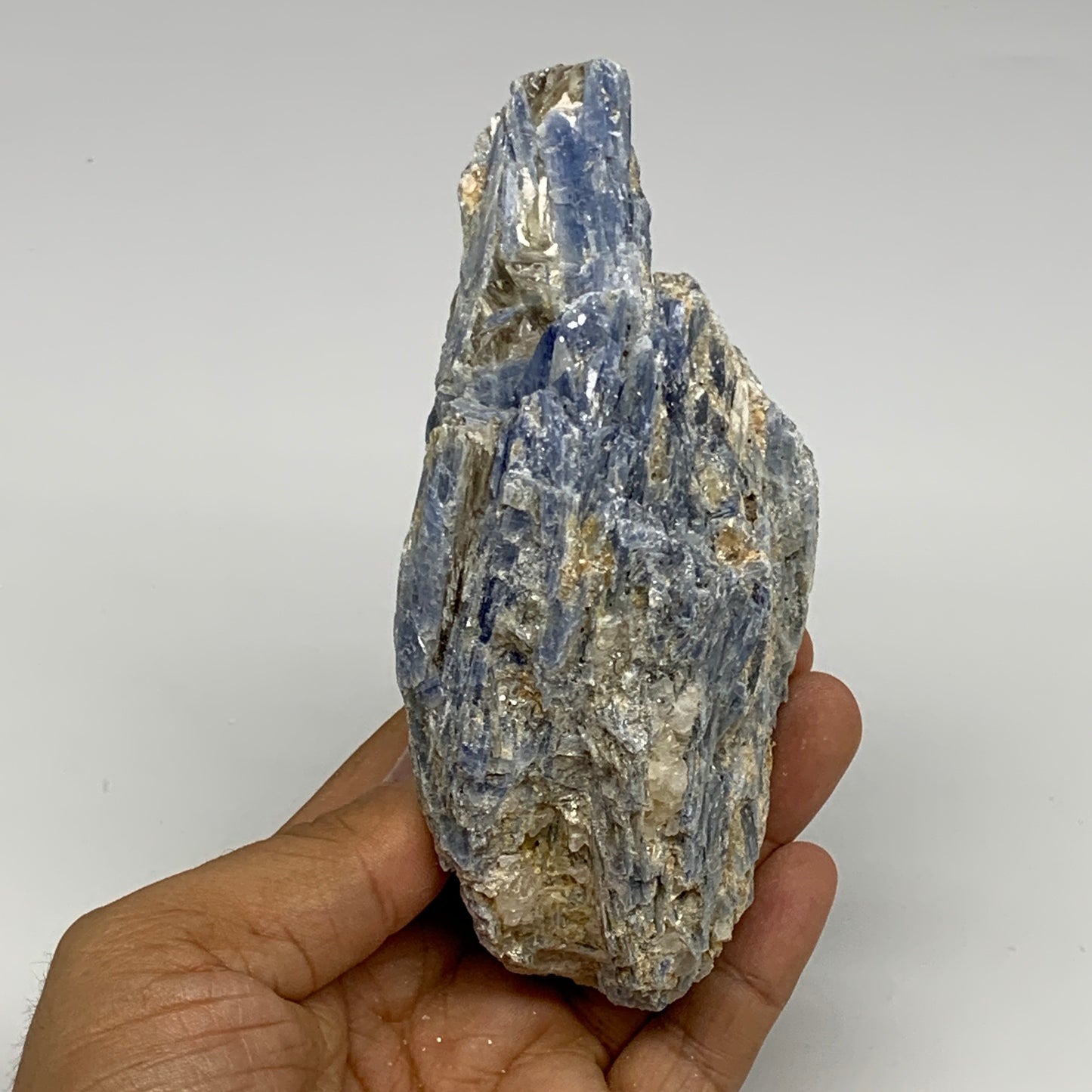 493.2g, 5.1"x2.2"x2.1", Rough Raw Blue Kyanite Chunk Mineral @Brazil, B28771