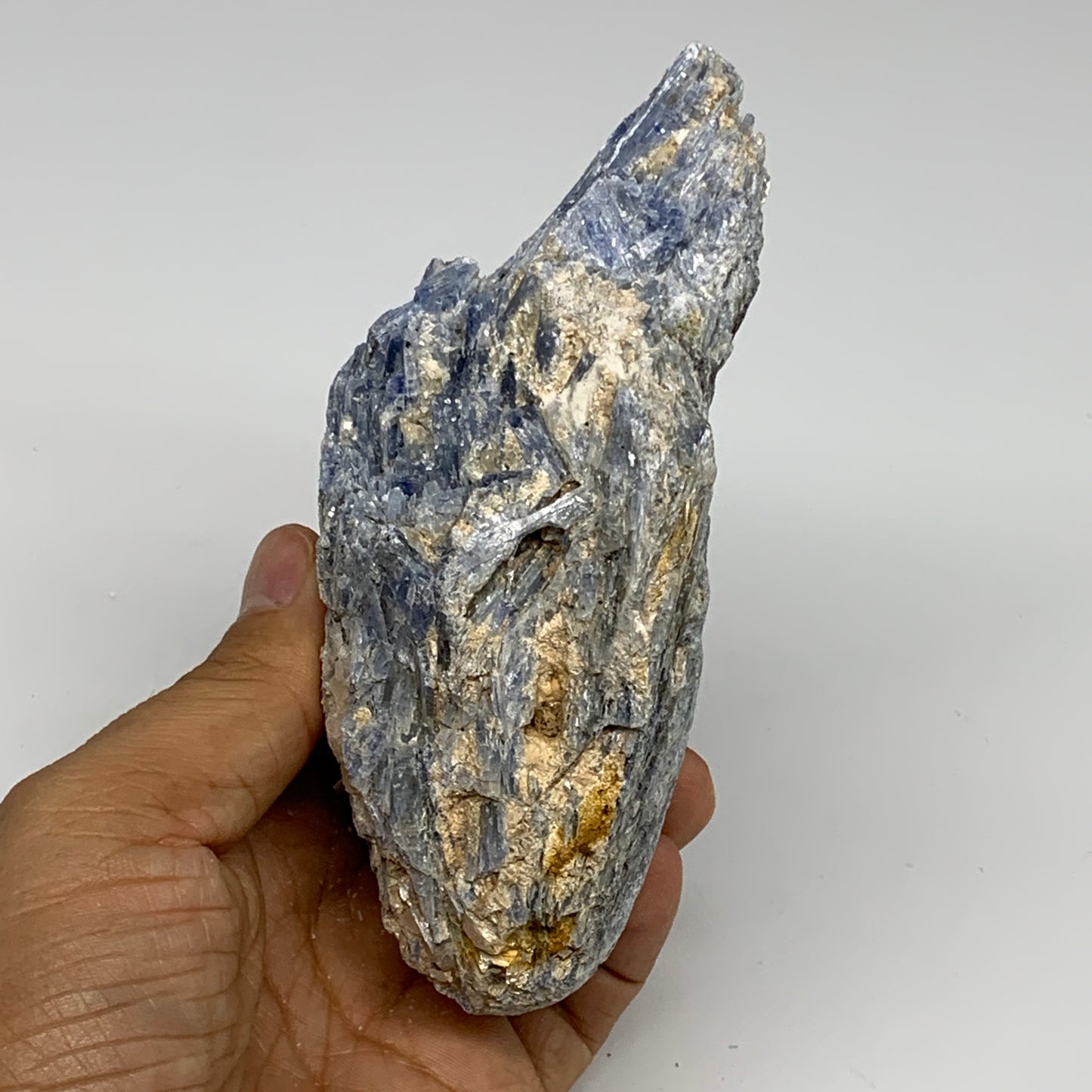 493.2g, 5.1"x2.2"x2.1", Rough Raw Blue Kyanite Chunk Mineral @Brazil, B28771