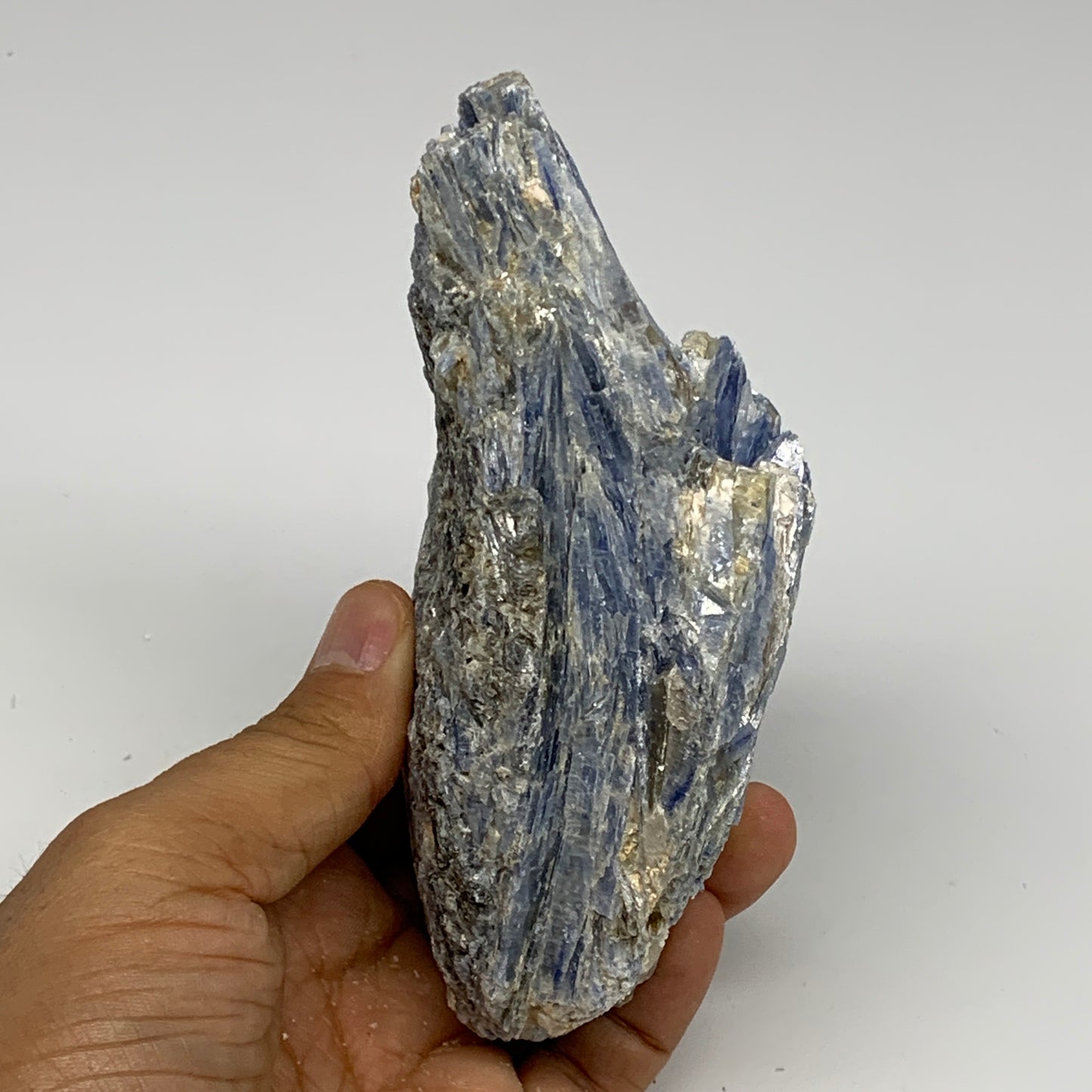 493.2g, 5.1"x2.2"x2.1", Rough Raw Blue Kyanite Chunk Mineral @Brazil, B28771