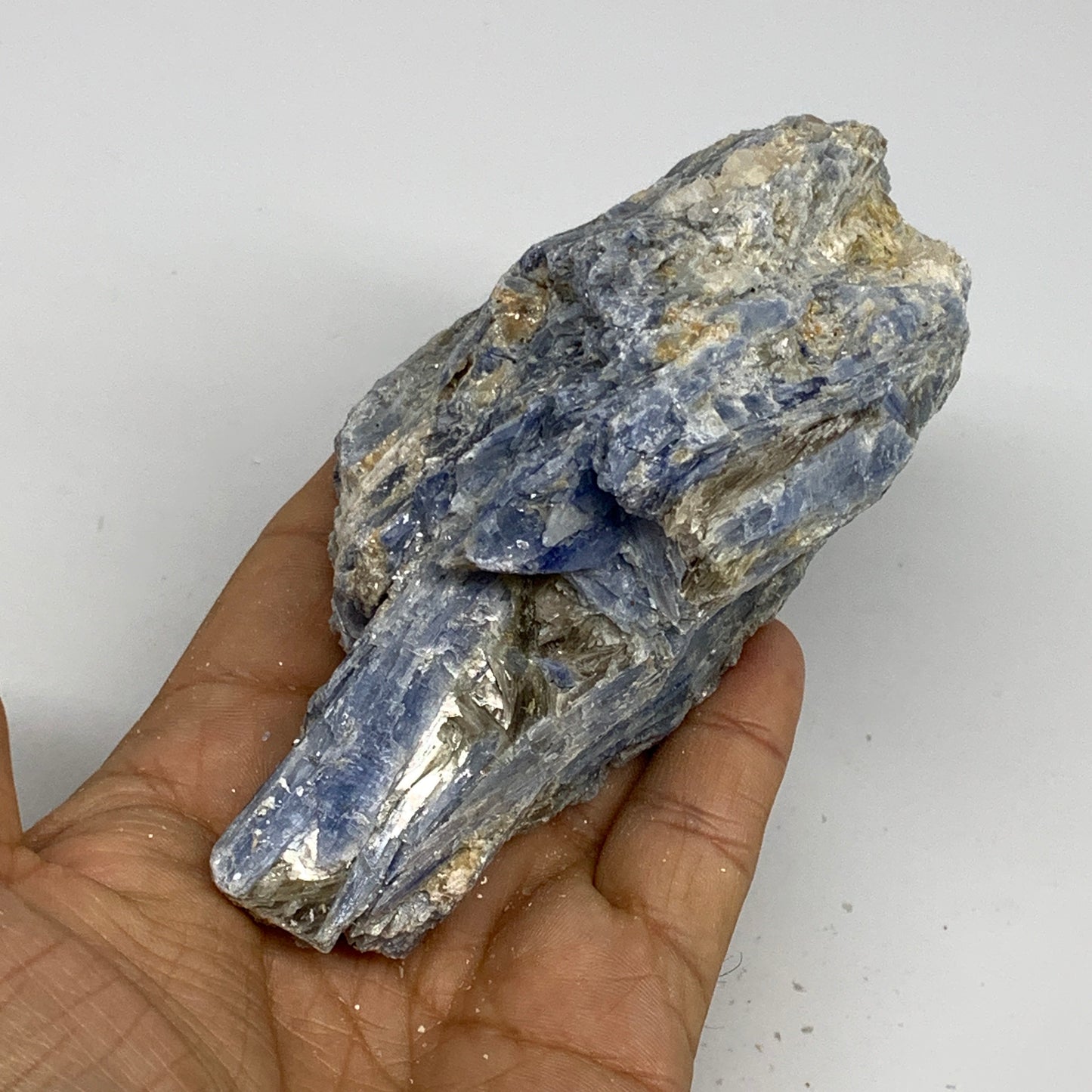 493.2g, 5.1"x2.2"x2.1", Rough Raw Blue Kyanite Chunk Mineral @Brazil, B28771