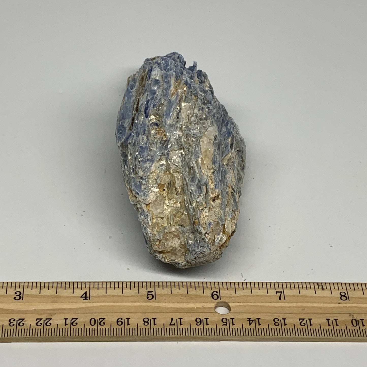 493.2g, 5.1"x2.2"x2.1", Rough Raw Blue Kyanite Chunk Mineral @Brazil, B28771