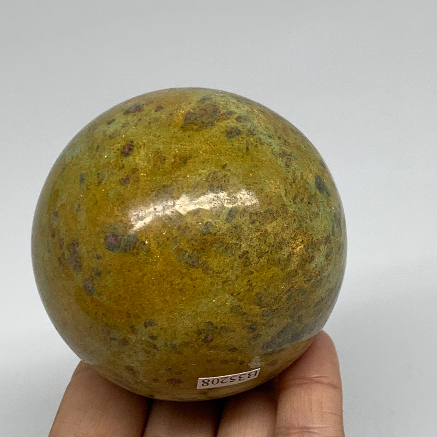 1.26 lbs, 2.8"(72mm), Zoisite with Ruby Sphere Sphere Ball Crystal, B25208