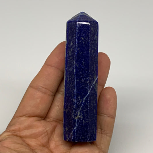 118.3g,3.6"x1"x0.9"Natural Lapis Lazuli Tower Point Obelisk Afghanistan,B27236