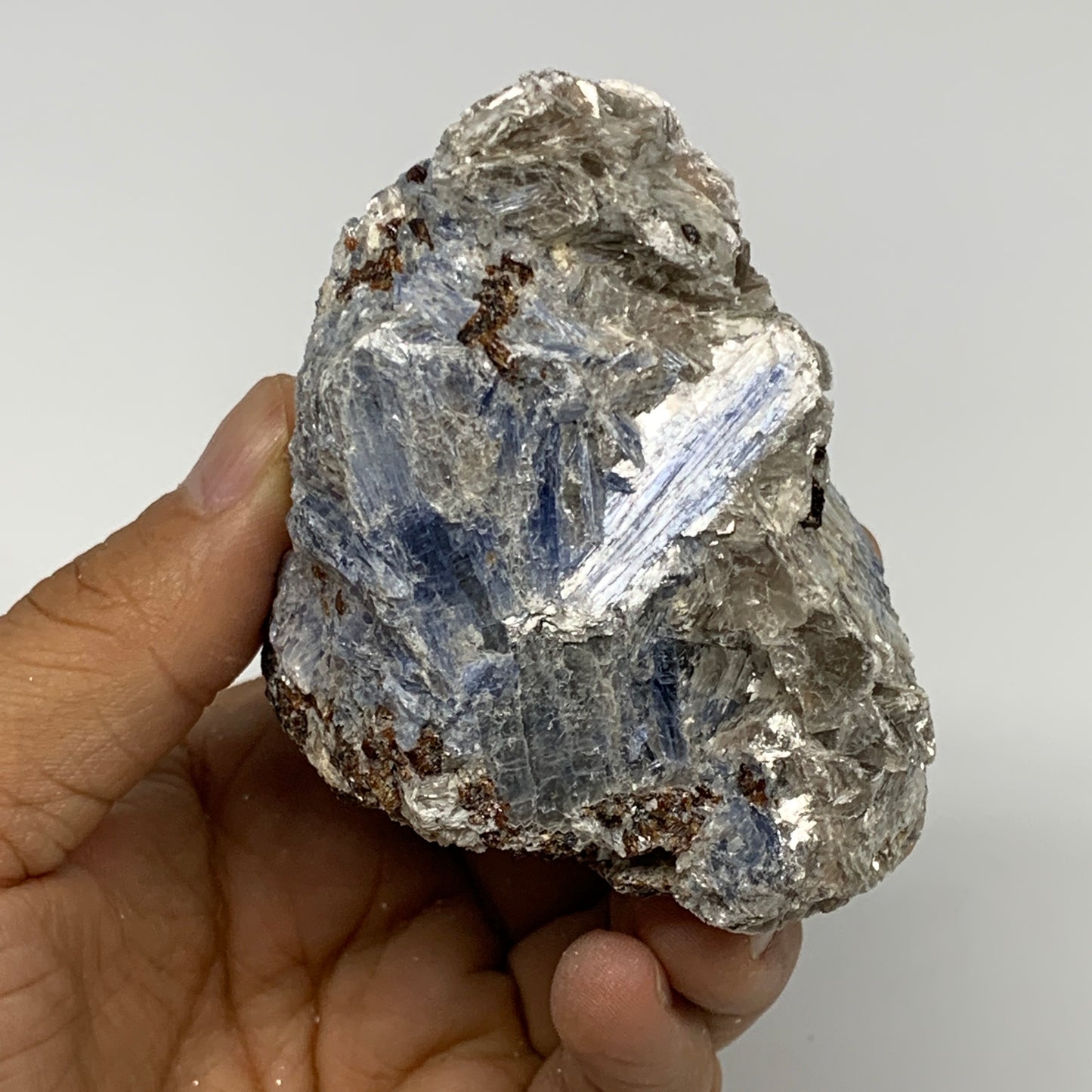 379g, 2.8"x3.3"x2.5", Rough Raw Blue Kyanite Chunk Mineral @Brazil, B28773