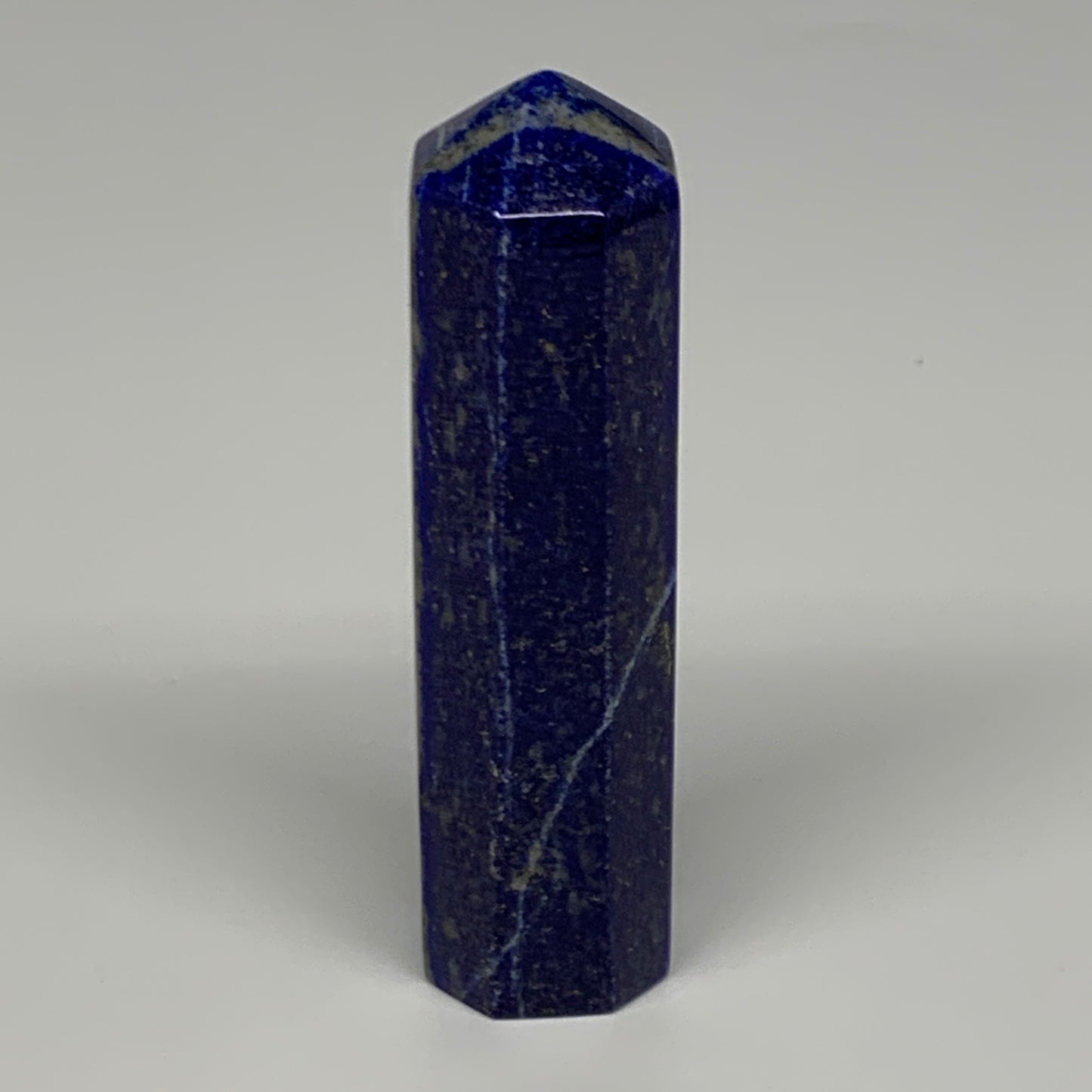 118.3g,3.6"x1"x0.9"Natural Lapis Lazuli Tower Point Obelisk Afghanistan,B27236