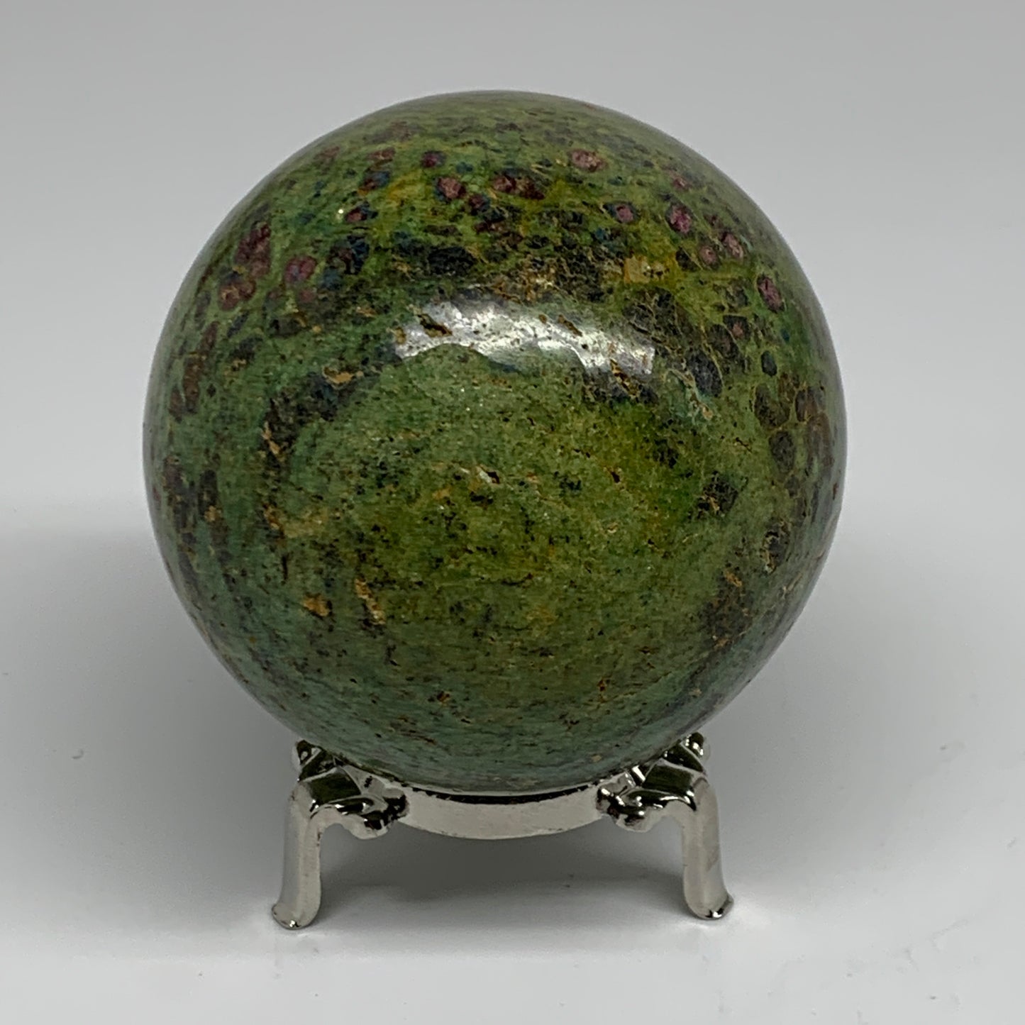 1.6 lbs, 3.1"(79mm), Zoisite with Ruby Sphere Sphere Ball Crystal, B25212