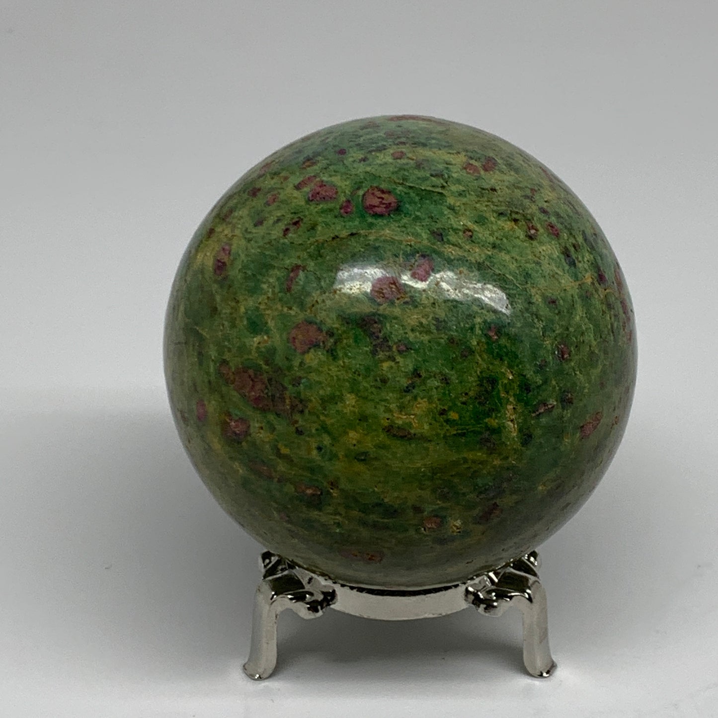 1.6 lbs, 3.1"(79mm), Zoisite with Ruby Sphere Sphere Ball Crystal, B25212