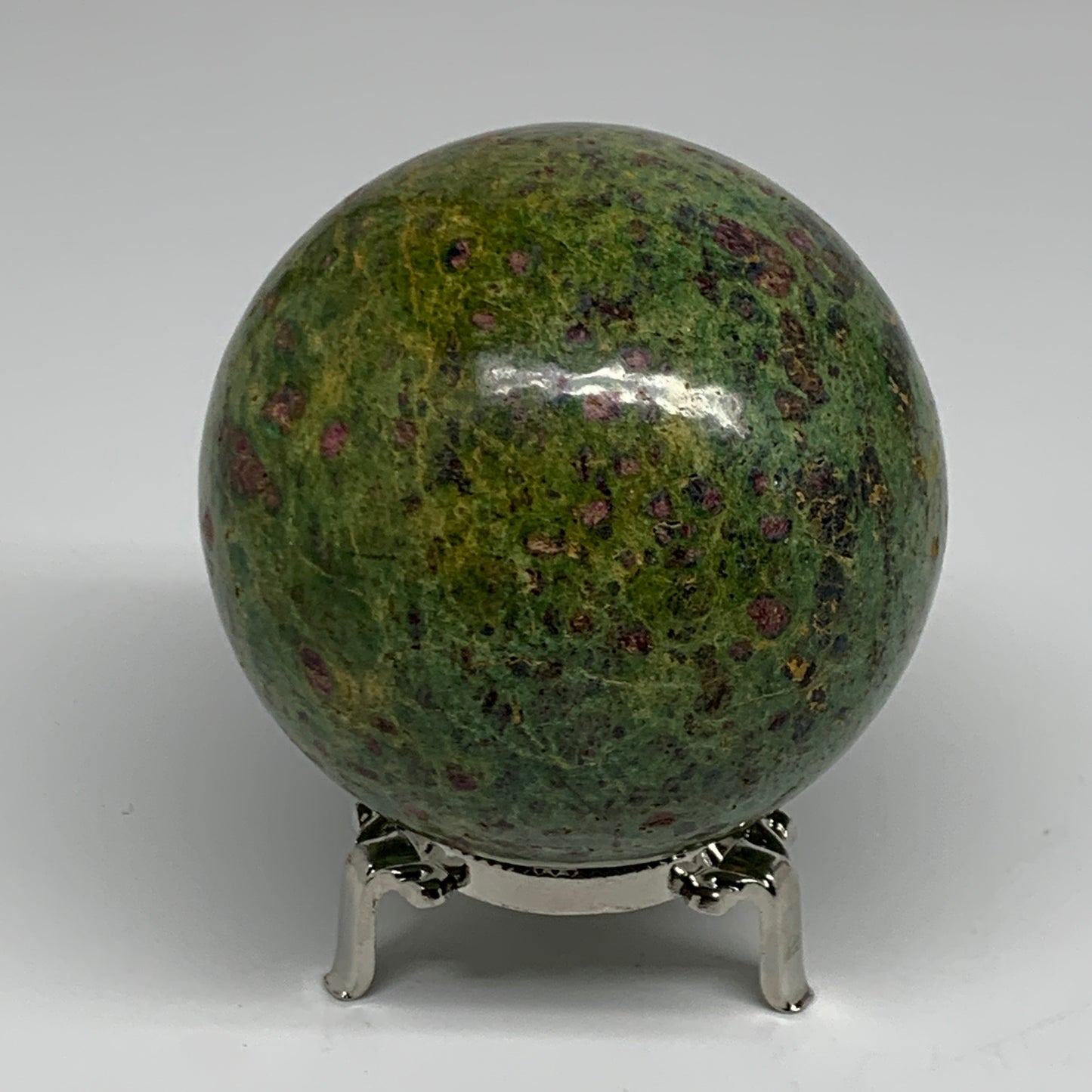 1.6 lbs, 3.1"(79mm), Zoisite with Ruby Sphere Sphere Ball Crystal, B25212