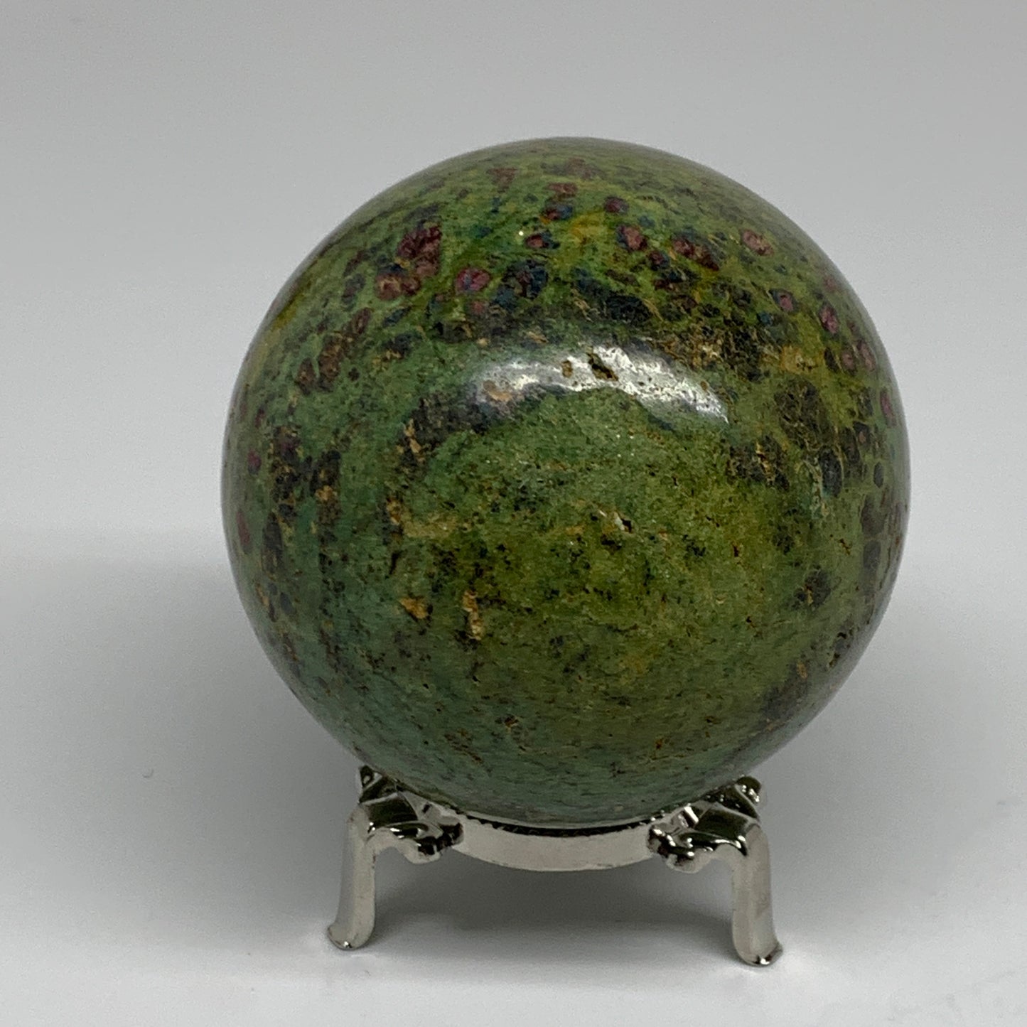 1.6 lbs, 3.1"(79mm), Zoisite with Ruby Sphere Sphere Ball Crystal, B25212