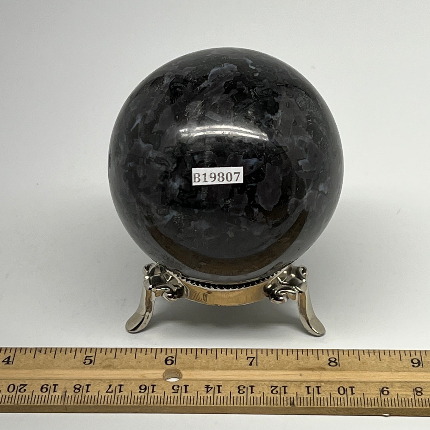 620g,2.9" (74mm) Indigo Gabbro Spheres Merlinite Gemstone @Madagascar,B19807