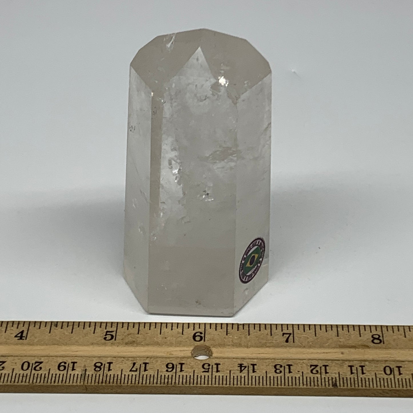 220.4g, 3.5"x1.8"x1.3", Natural Quartz Point Tower Polished Crystal @Brazil, B19