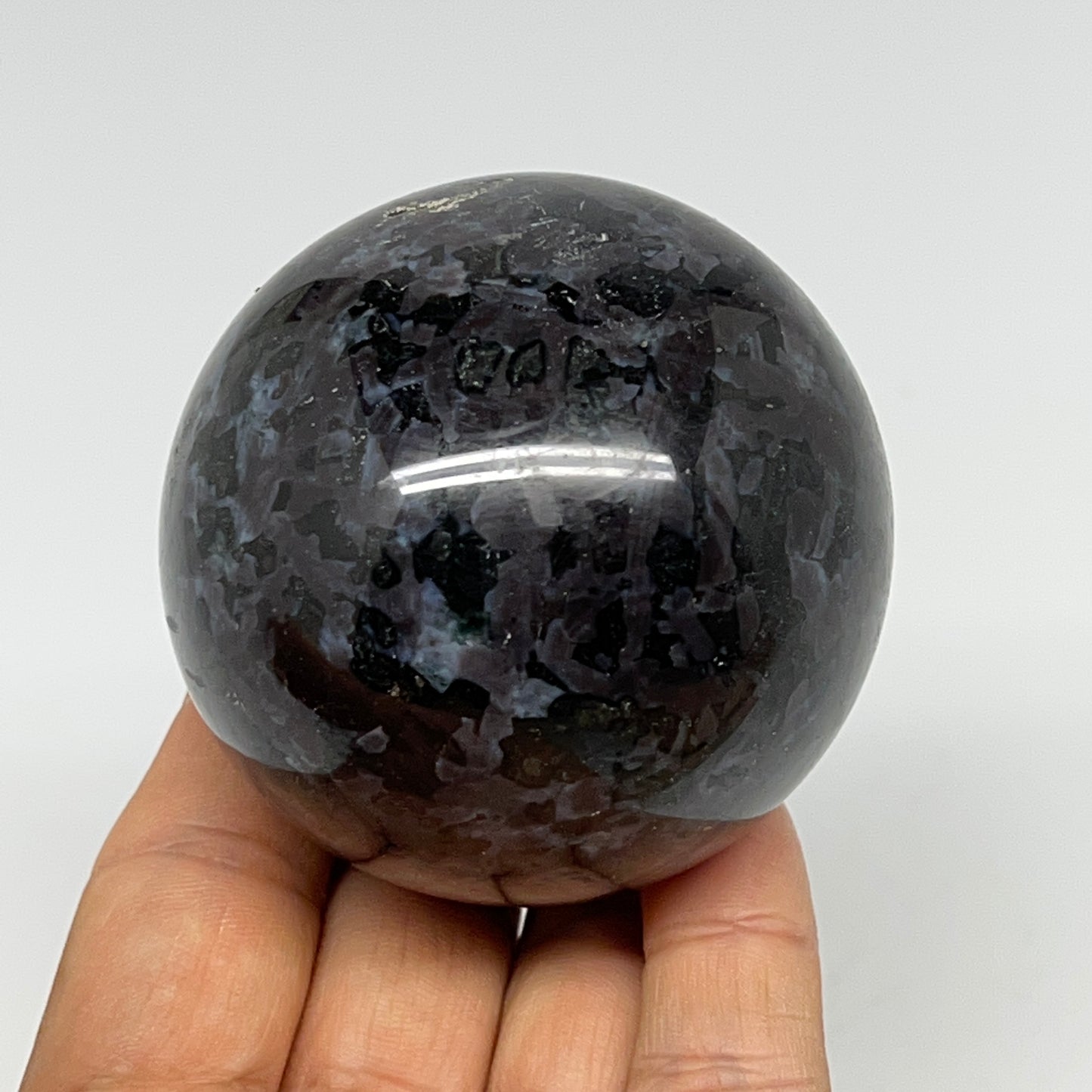 353.8g,2.4" (61mm) Indigo Gabbro Spheres Merlinite Gemstone @Madagascar,B19811