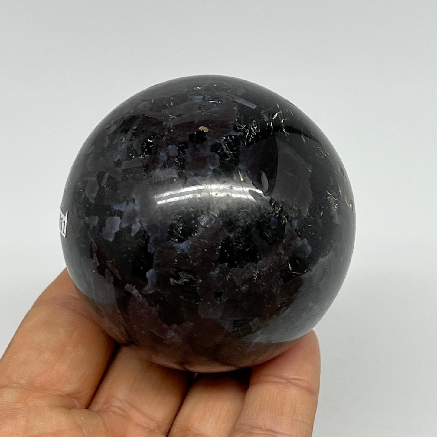 353.8g,2.4" (61mm) Indigo Gabbro Spheres Merlinite Gemstone @Madagascar,B19811