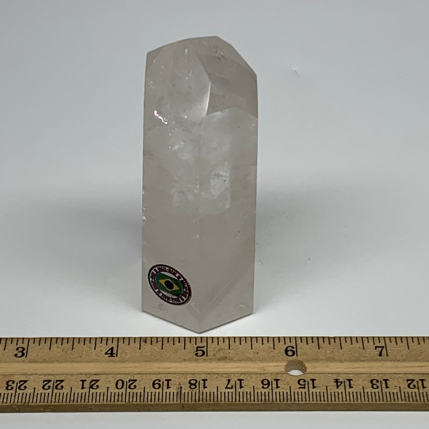 220.4g, 3.5"x1.8"x1.3", Natural Quartz Point Tower Polished Crystal @Brazil, B19