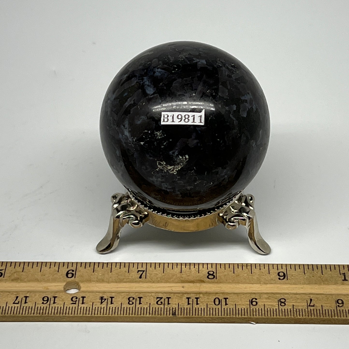 353.8g,2.4" (61mm) Indigo Gabbro Spheres Merlinite Gemstone @Madagascar,B19811