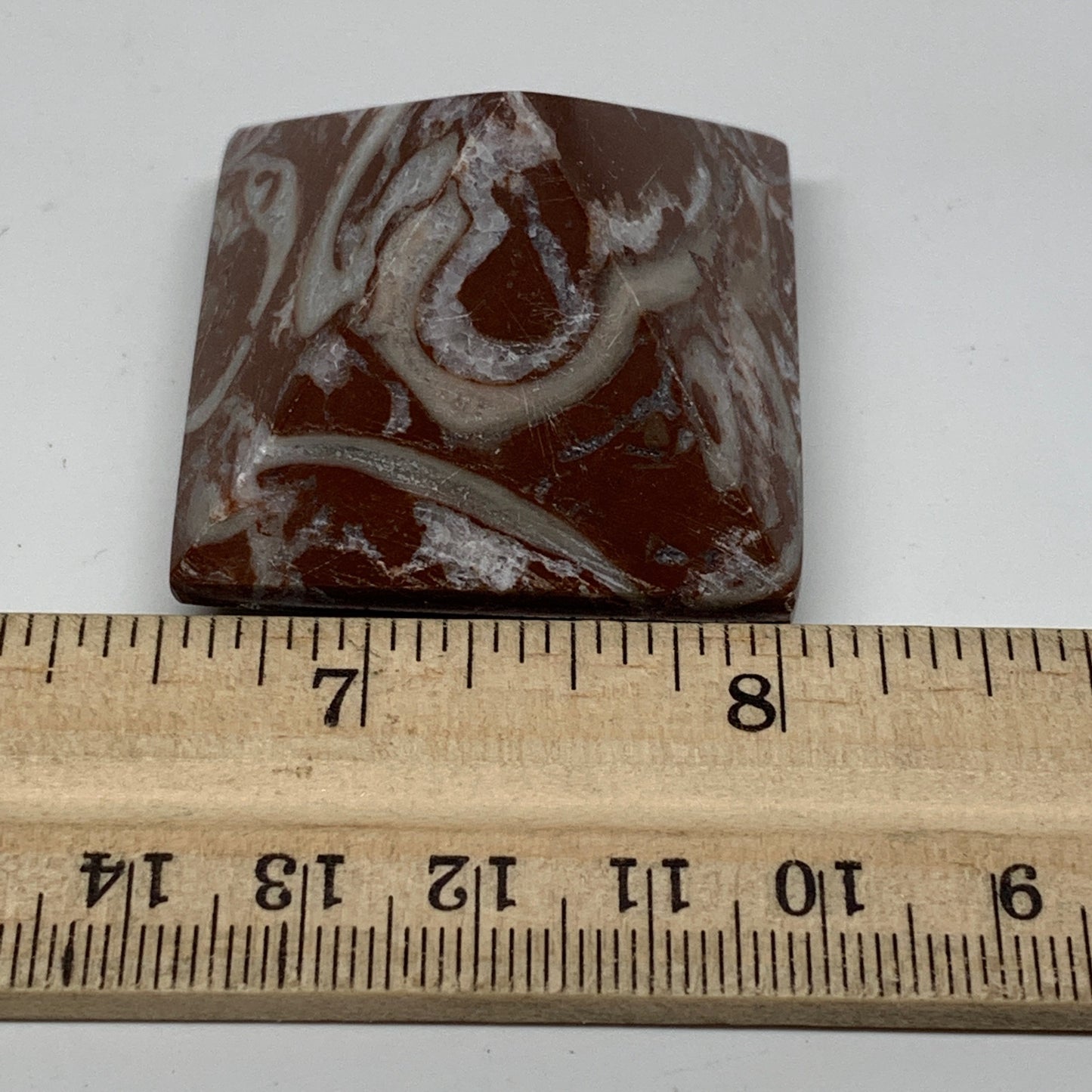56.9g,1.1"x1.6" Natural Untreated Red Shell Fossils Pyramid Reiki Energy, F1184