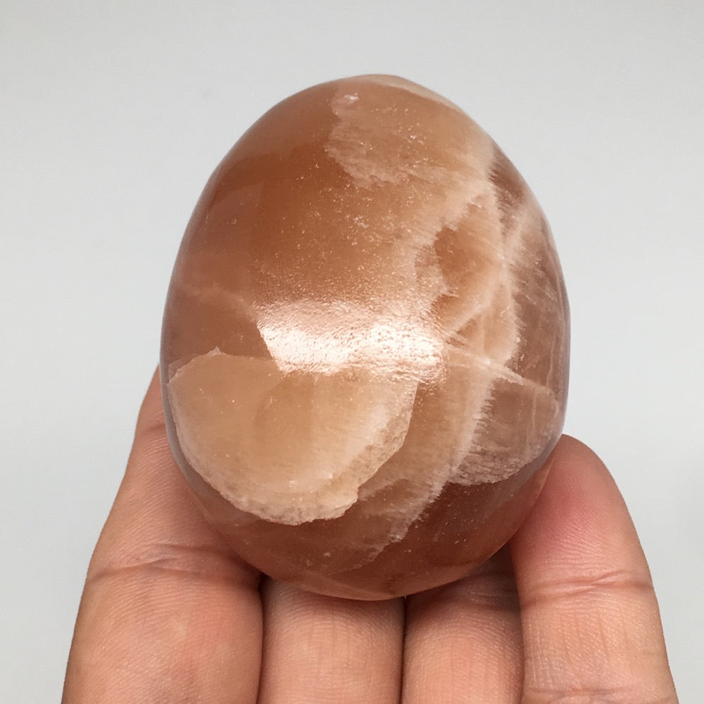 183.9g, 2.3"x1.8" Honey Color Onyx Polished Small Eggs from Morocco, MF3402