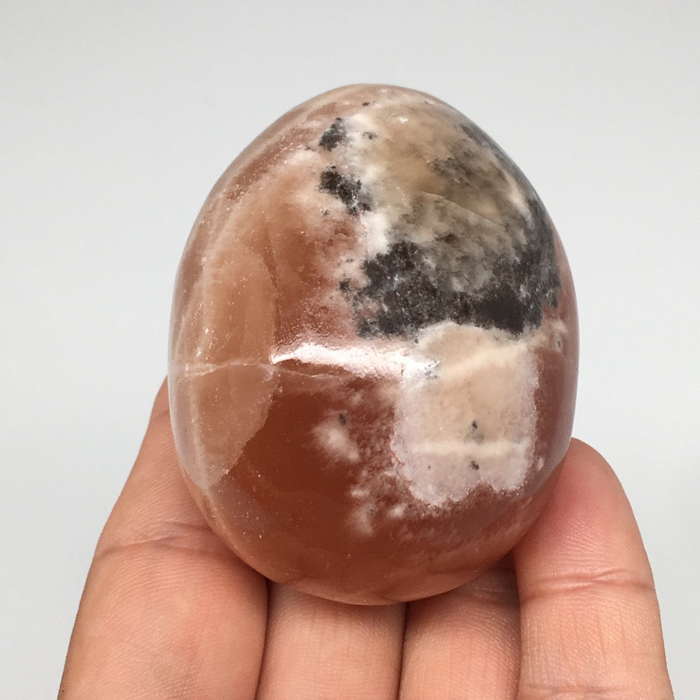 183.9g, 2.3"x1.8" Honey Color Onyx Polished Small Eggs from Morocco, MF3402